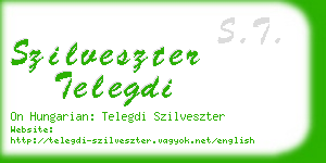 szilveszter telegdi business card